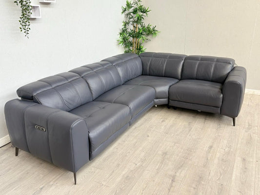Furniture Village EZRA Leather Power Recliner RHF Corner Sofa - RRP £3,695