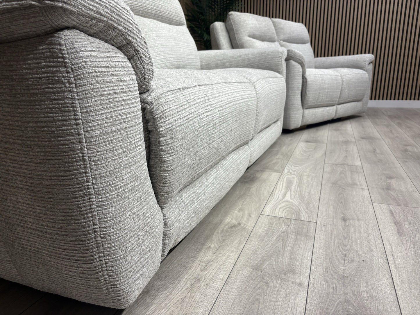NAVONA 3 Seater + 2 Seater Fabric Sofa Set, Power Recliners - RRP £3,298