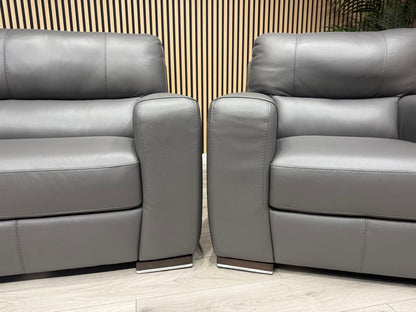 ScS - Sisi Italia LUCCA Leather 3 Seater Sofa + Armchair Set - RRP £3898
