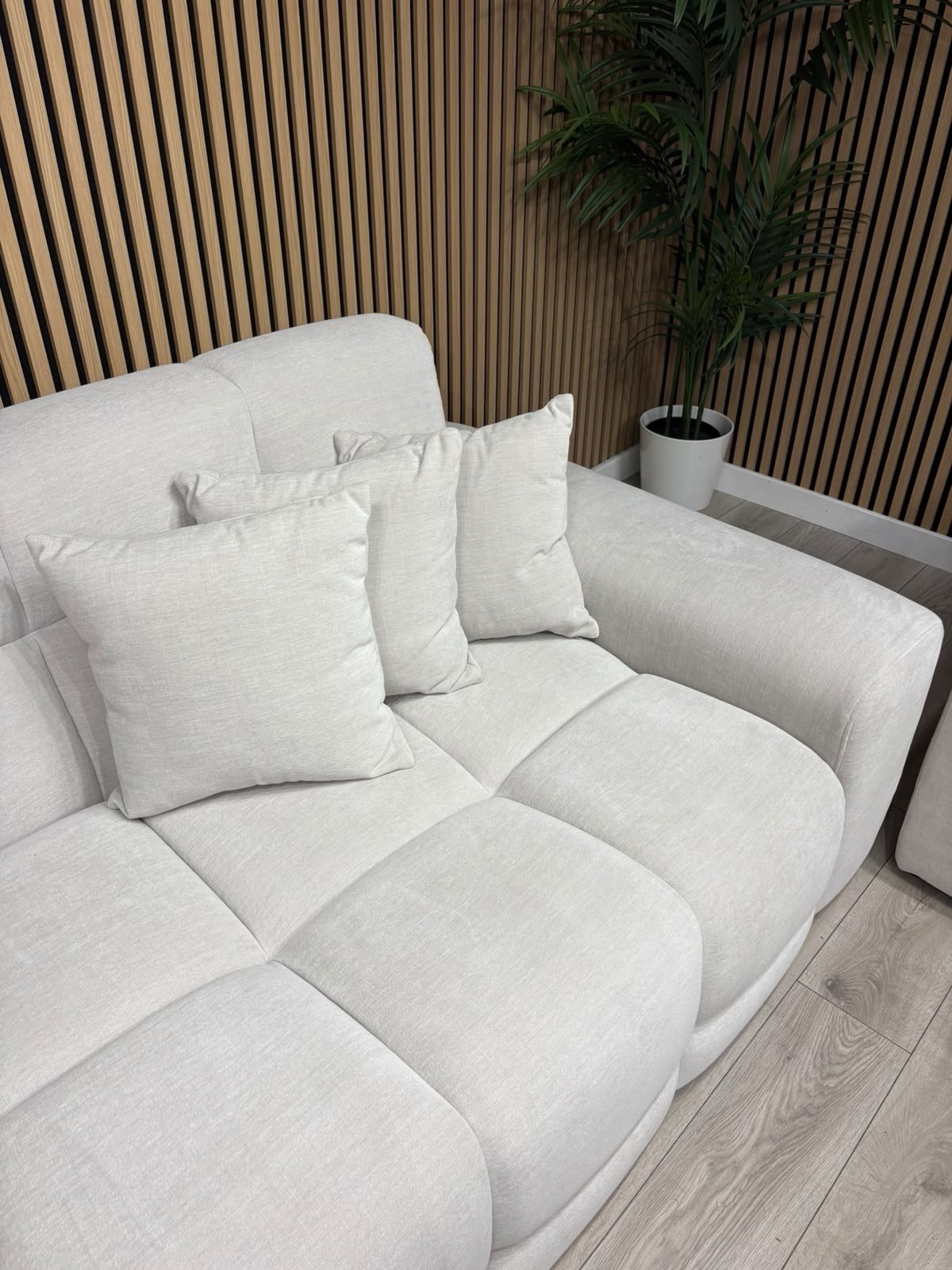 EVE CLOUD Large Fabric 4 Seater Sofa + Armchair, Natural - RRP £2,998