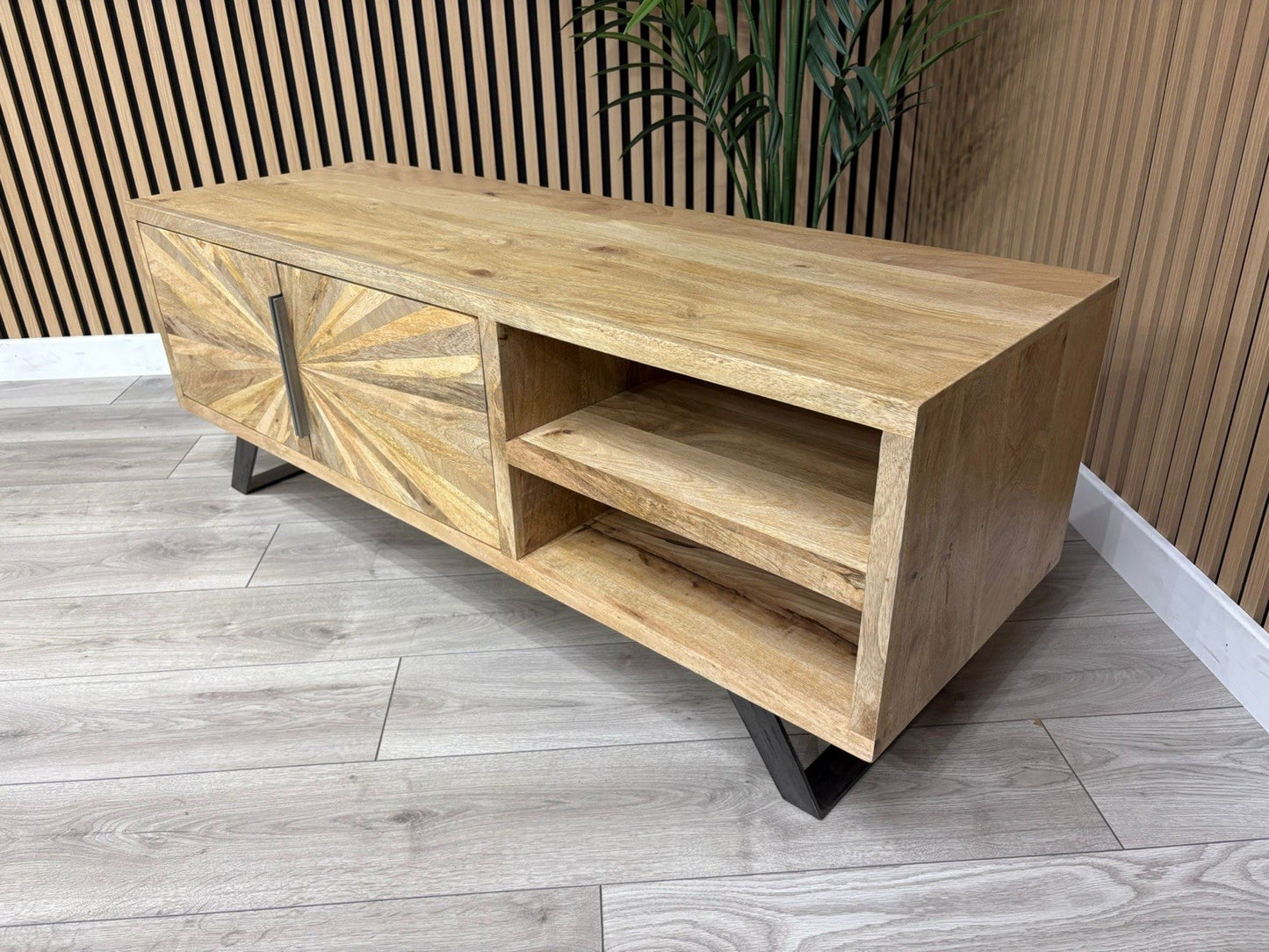 NEXT Sample - Geo Mango Wood TV Unit - RRP: £1095