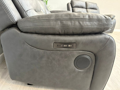 DFS Pierson 2+2 Seater Music Power Recliner Sofa Set with Console RRP £2298