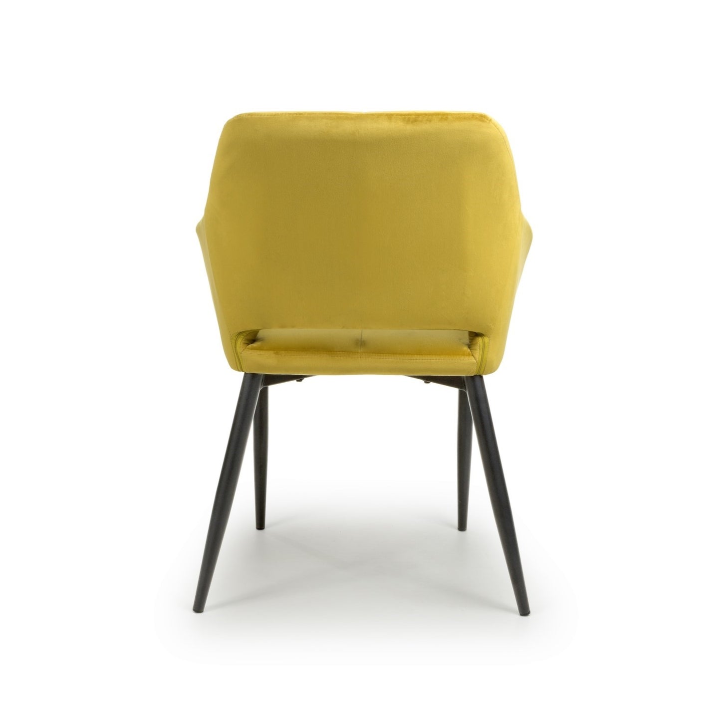 Lime Gold Brushed Velvet Dining Chair