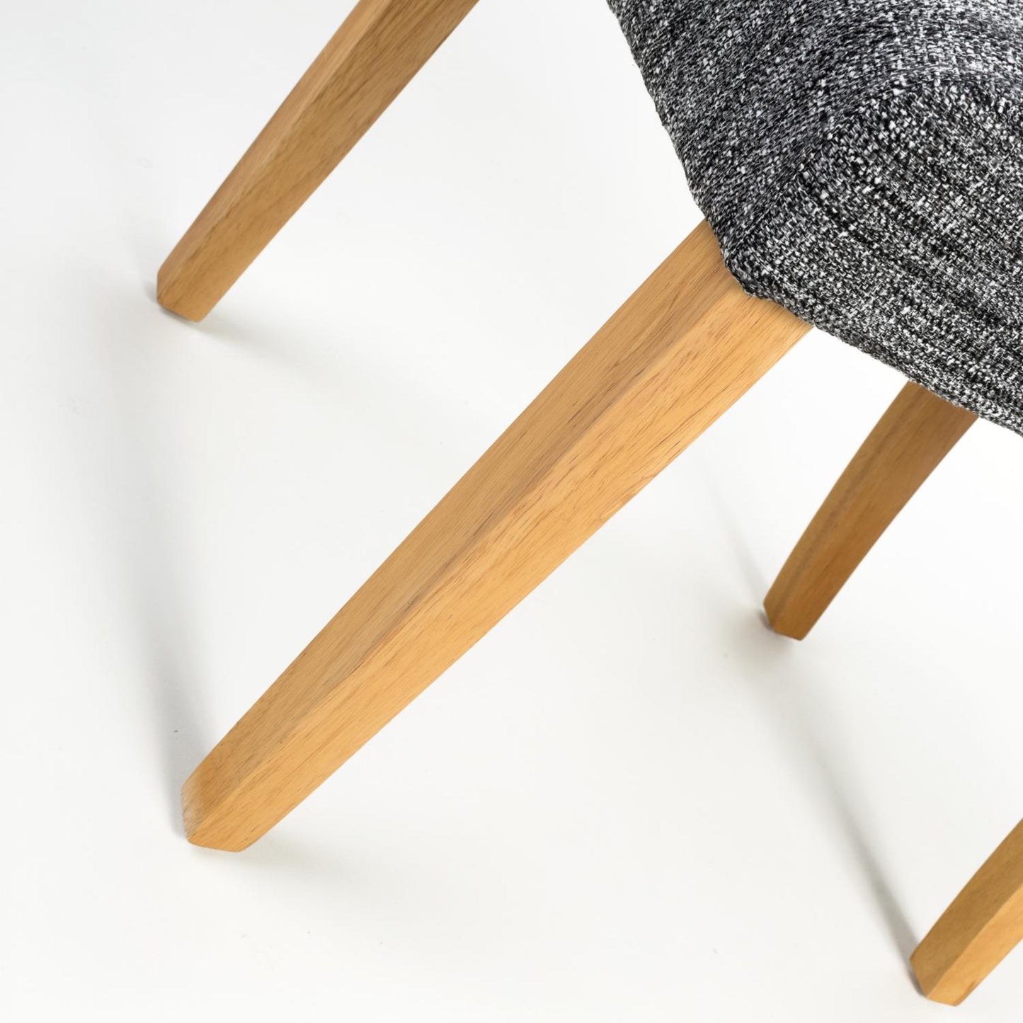 Roll Back Dark Grey Linen Fabric Dining Chair