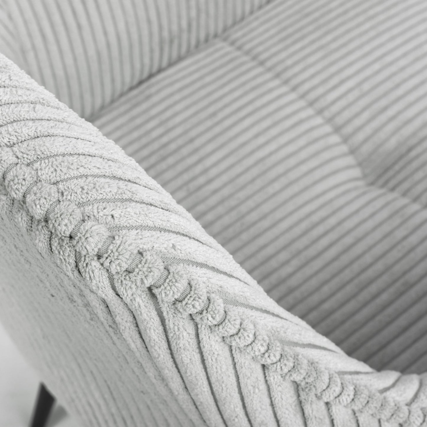 Denver Corduroy Light Grey Dining Chair