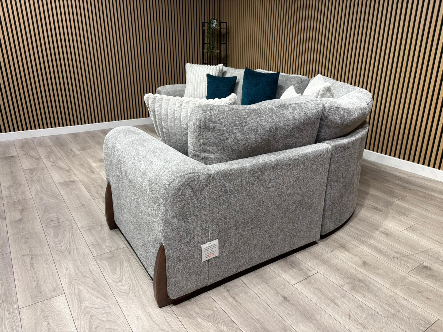 Sofology Marble Arch Style 2 Corner 1 Fabric Corner Sofa, Grey - RRP £3029