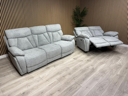 Havana Fabric 3 Seater + 2 Seater Power Recliner Sofa Set - RRP £3698