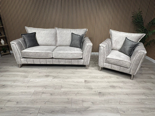 DFS - CHERISHED Style 3 Seater Sofa + Armchair, Formal Back - RRP £2,248