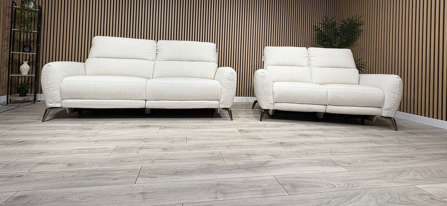 SORRENTO Fabric 3+2 Seater Power Recliners - RRP £3395