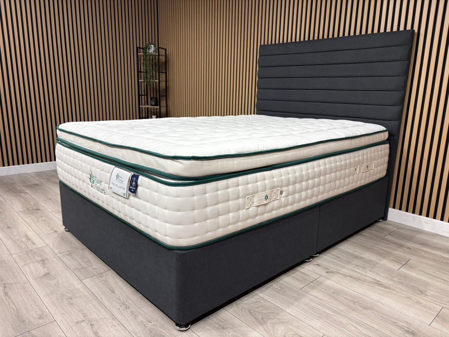 Sleep Nature 1000 Pillow Top Divan Bed Set + Headboard. Available in all sizes