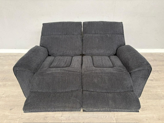Atlanta - Fabric 2 Seater Sofa with Power Recliners, Coda Black - RRP £1079