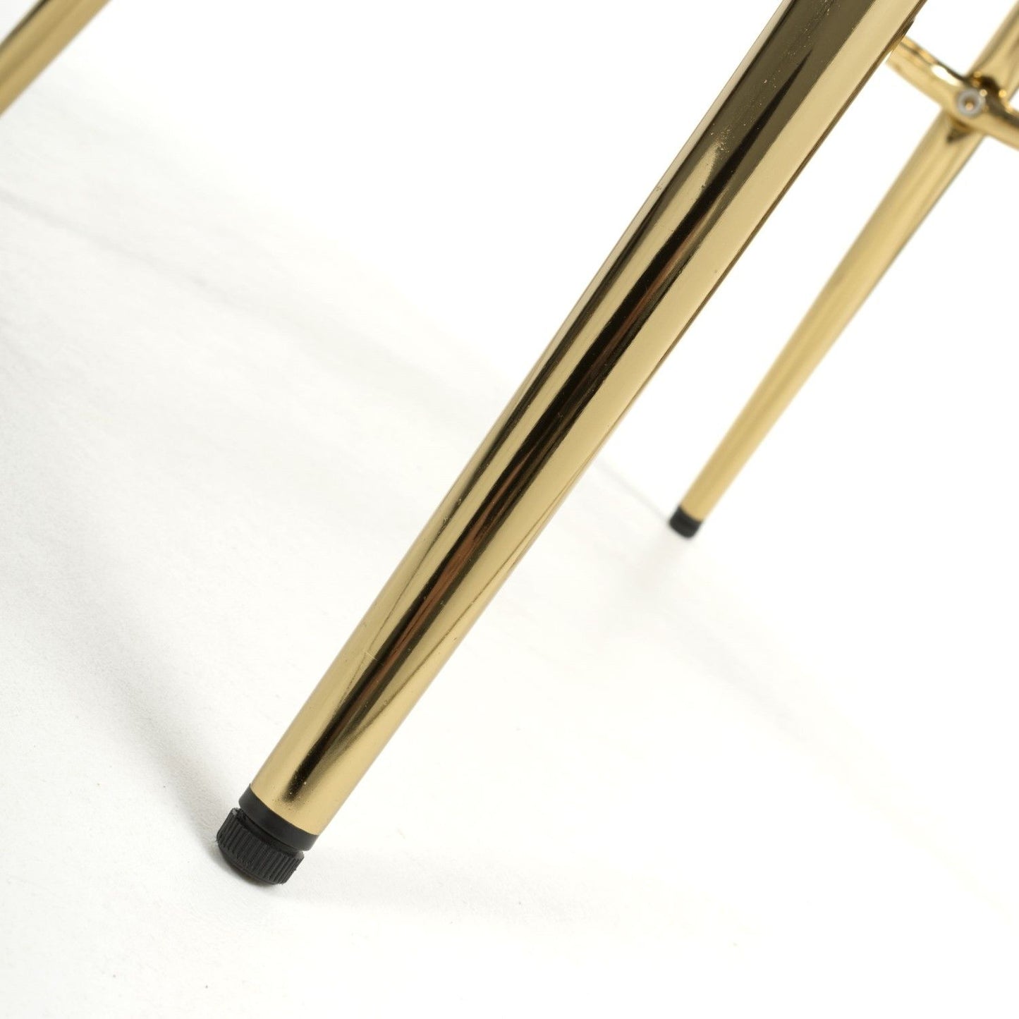 Black Velvet Curved Bar Stool with Footrest Gold Frame