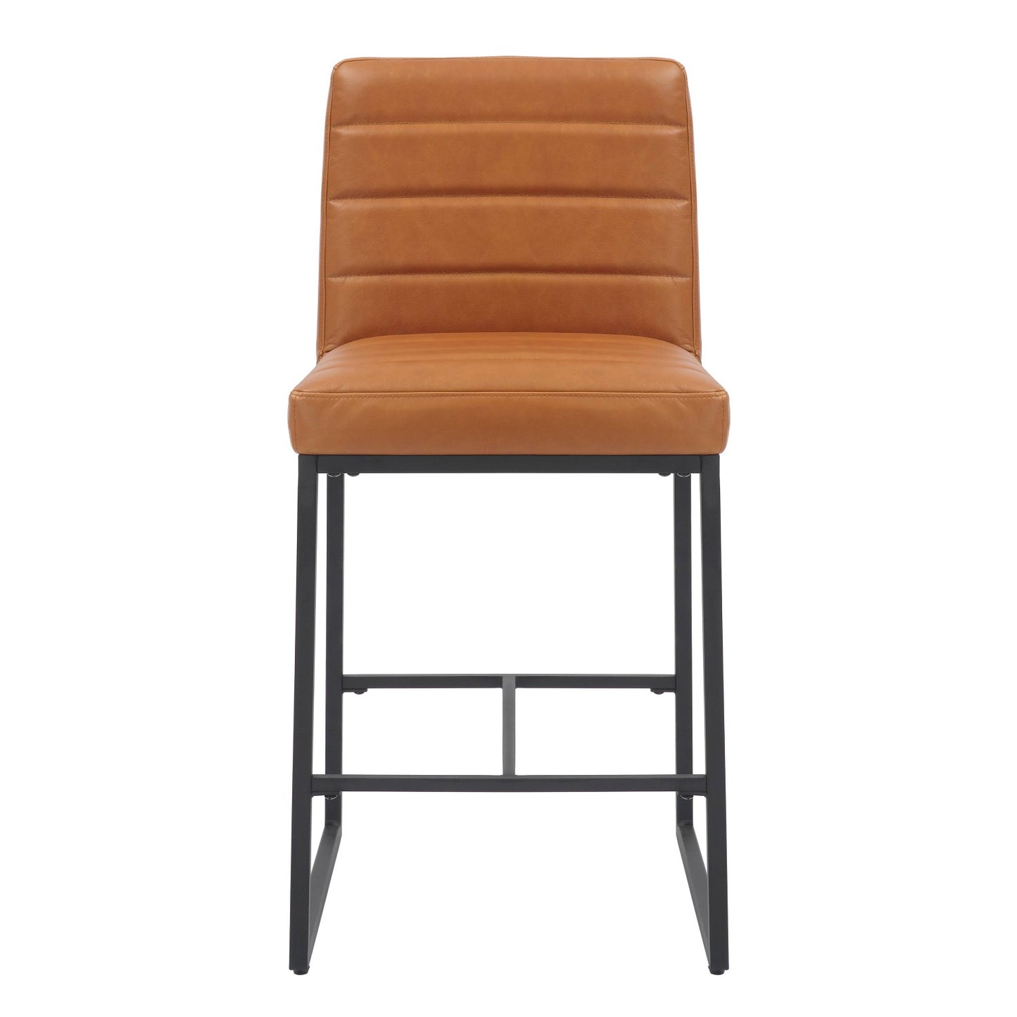 Carlton Real Leather Light Brown Bar Stool