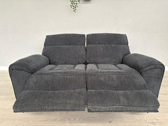 Atlanta - Fabric 2 Seater Sofa with Power Recliners, Coda Black - RRP £1079