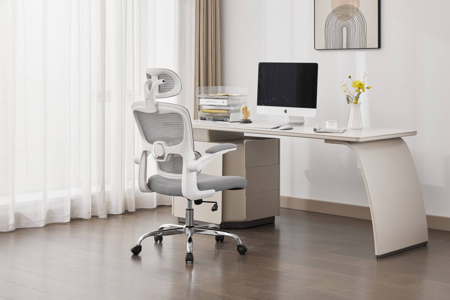 Supreme Mesh Grey White Office Chair