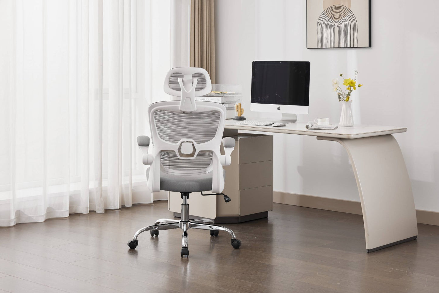 Supreme Mesh Grey White Office Chair