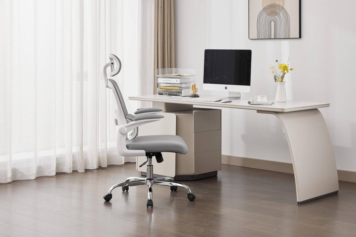 Supreme Mesh Grey White Office Chair