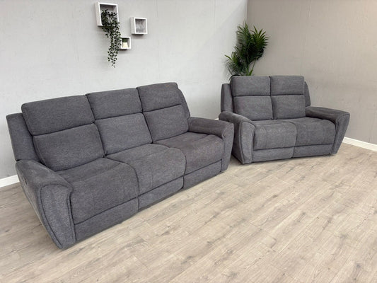 DFS Gilford 3 Seater + 2 Seater Power Recliner Sofa Set - RRP £1978