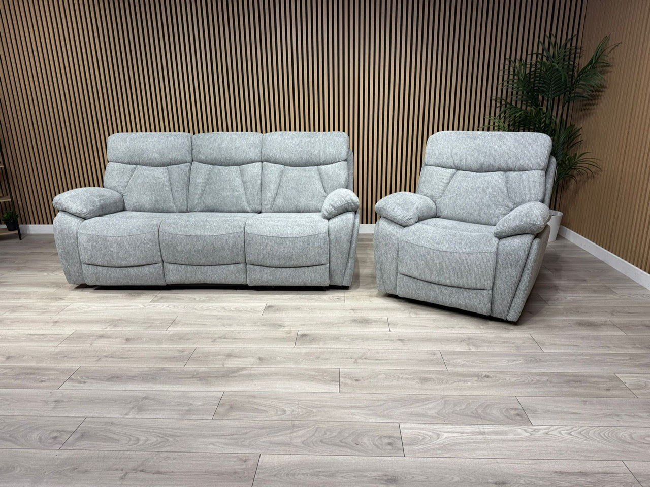 Havana Fabric 3 Seater + Armchair Power Recliner Sofa Set - RRP £3398