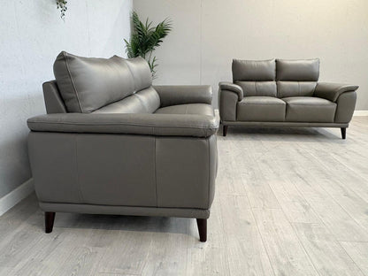Furniture Village - Morgan 3 Seater + 2 Seater Leather Sofa Set RRP £2890