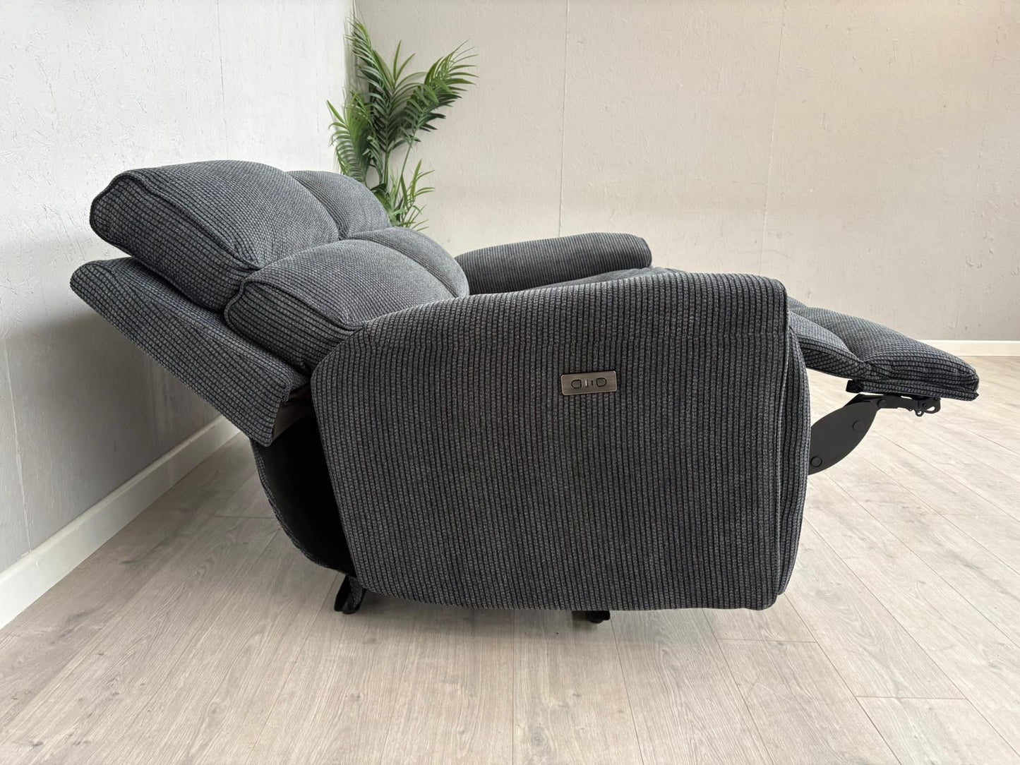 Atlanta - Fabric 2 Seater Sofa with Power Recliners, Coda Black - RRP £1079