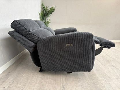 Atlanta - Fabric 2 Seater Sofa with Power Recliners, Coda Black - RRP £1079