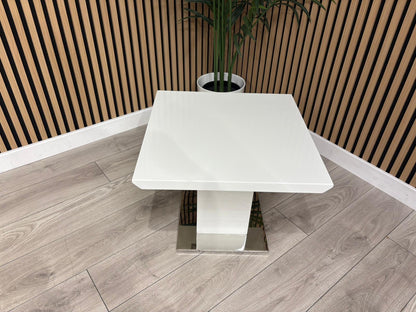 NEXT Sample - Grigio Gloss Square End Table - RRP £229