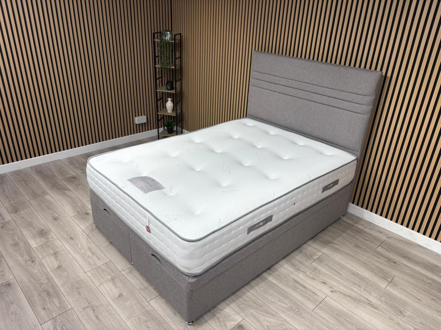 Platinum 1500 Ottoman Divan Bed Set + Headboard. Available in all sizes