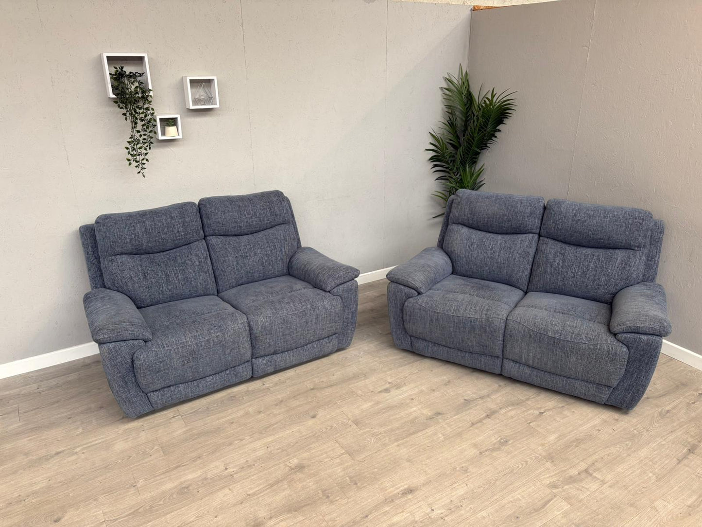 Furniture Village SLOANE Fabric 2+2 Seater Power Recliners - RRP £1950