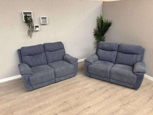 Furniture Village SLOANE Fabric 2+2 Seater Power Recliners - RRP £1950