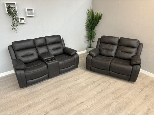 DFS Pierson 2+2 Seater Music Power Recliner Sofa Set with Console RRP £2298