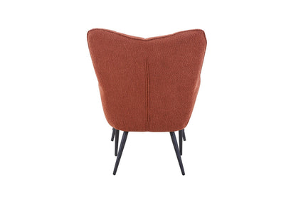 Paris Boucle Copper Armchair and Footstool