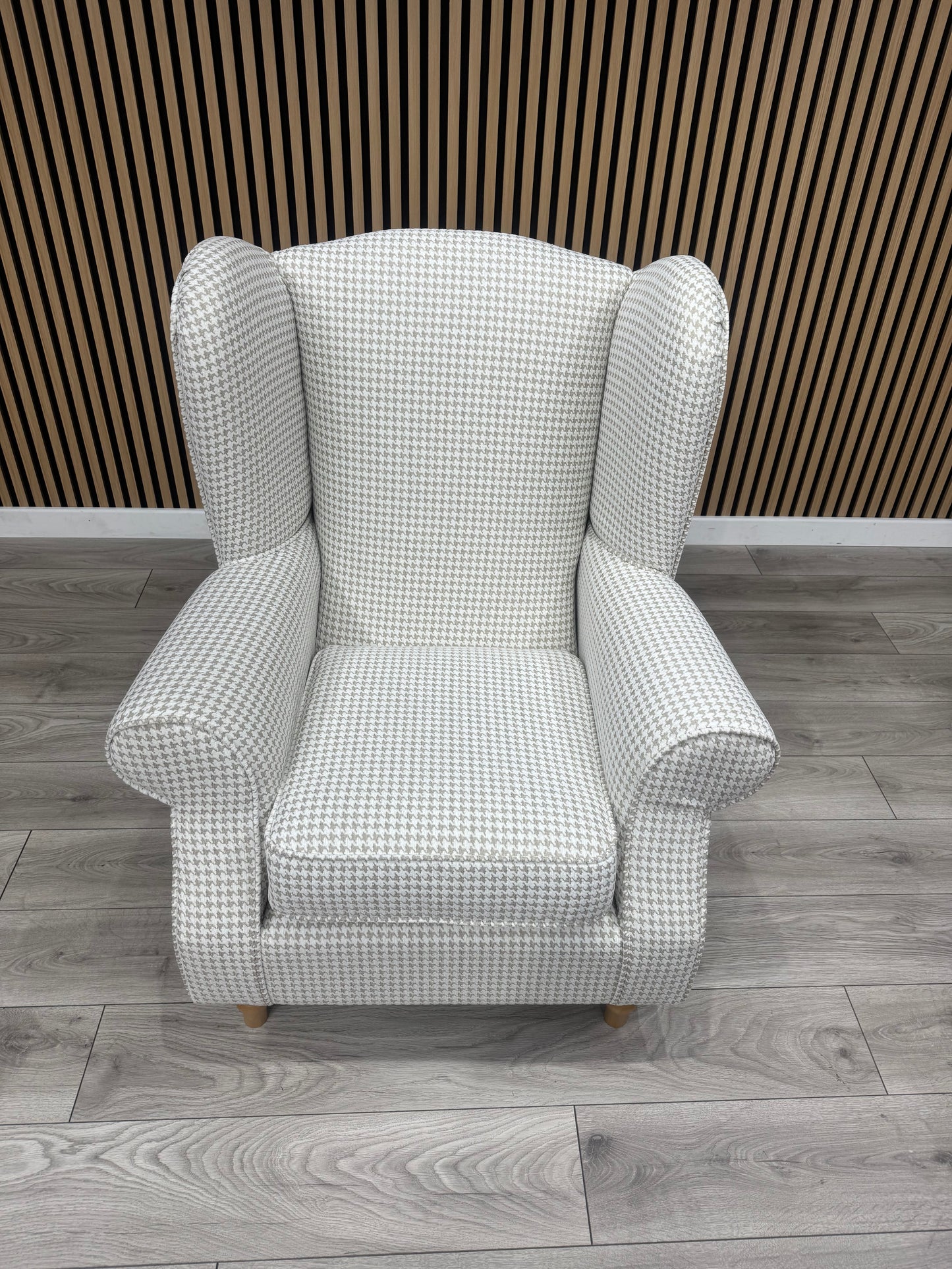 Habitat Fabric Wingback Chair / Armchair, Linen - RRP £999