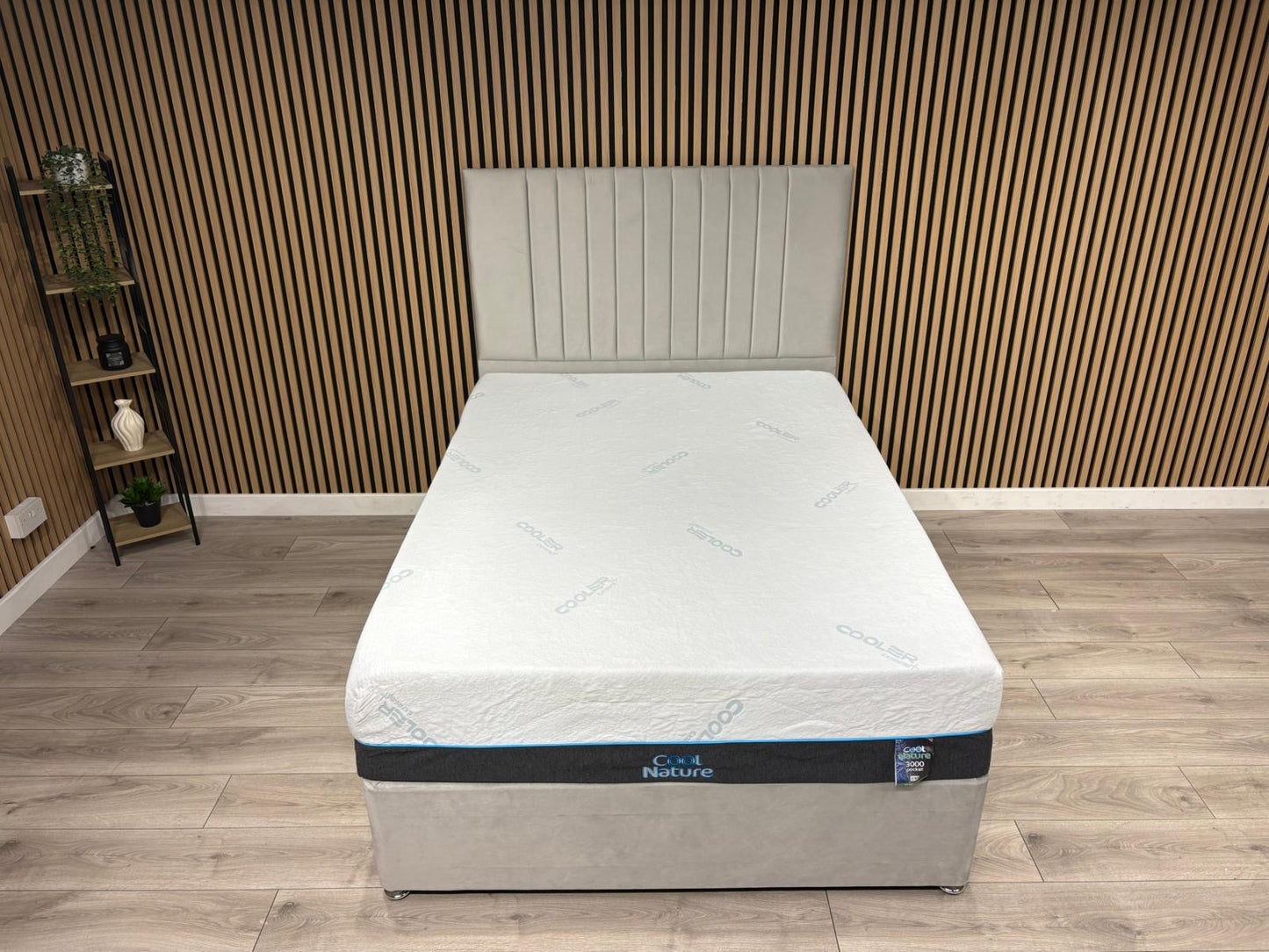 Cool Nature 3000 Pocket Divan Bed Set + Headboard. Available in all sizes