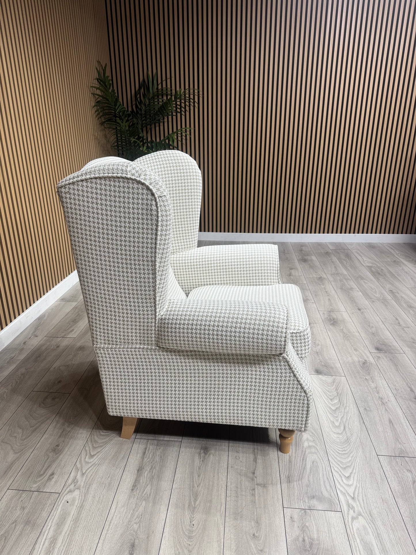 Habitat Fabric Wingback Chair / Armchair, Linen - RRP £999