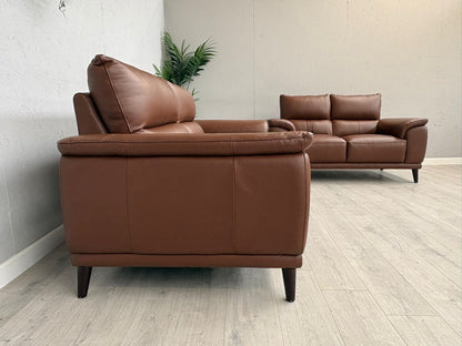 Furniture Village - Morgan 3 Seater + 2 Seater Leather Sofa Set RRP £2890