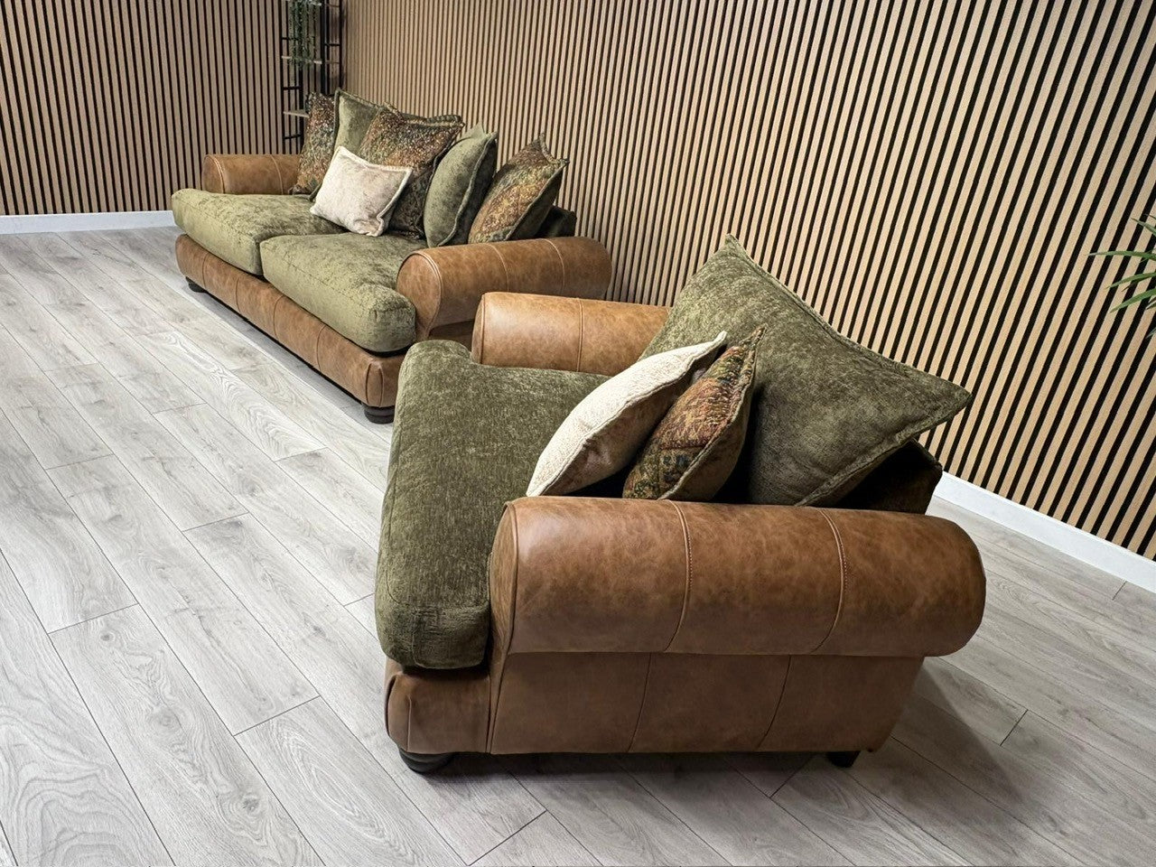 Viscount Fabric 3 Seater Sofa + Love Chair Set - RRP £3898