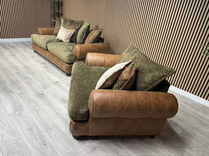 Viscount Fabric 3 Seater Sofa + Love Chair Set - RRP £3898