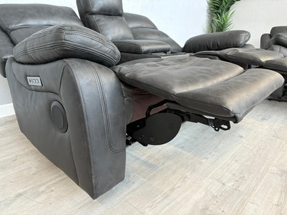 DFS Pierson 2+2 Seater Music Power Recliner Sofa Set with Console RRP £2298