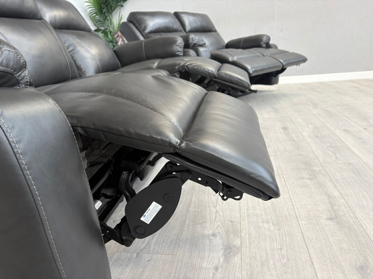 DFS Leather 3 Seater + 2 Seater Power Recliner Sofa Set - RRP £2598