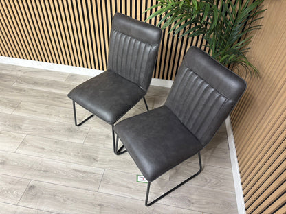 NEXT Sample - New Bronx Leather Dining Chairs