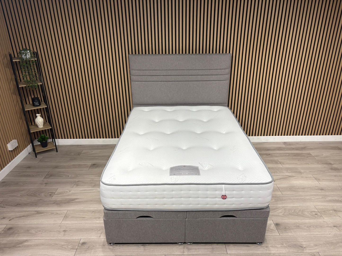 Platinum 1500 Ottoman Divan Bed Set + Headboard. Available in all sizes