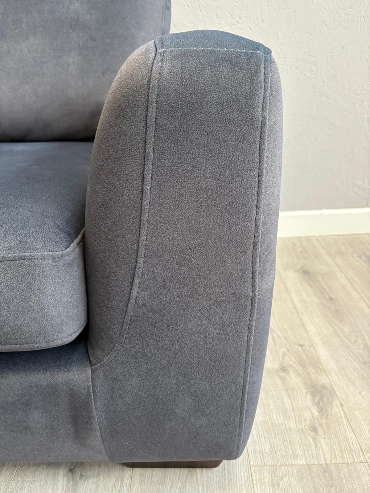 Furniture Village Dinky LHF Fabric Corner Chaise End Sofa + Footstool, RRP: £1890