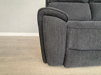 Atlanta - Fabric 2 Seater Sofa with Power Recliners, Coda Black - RRP £1079