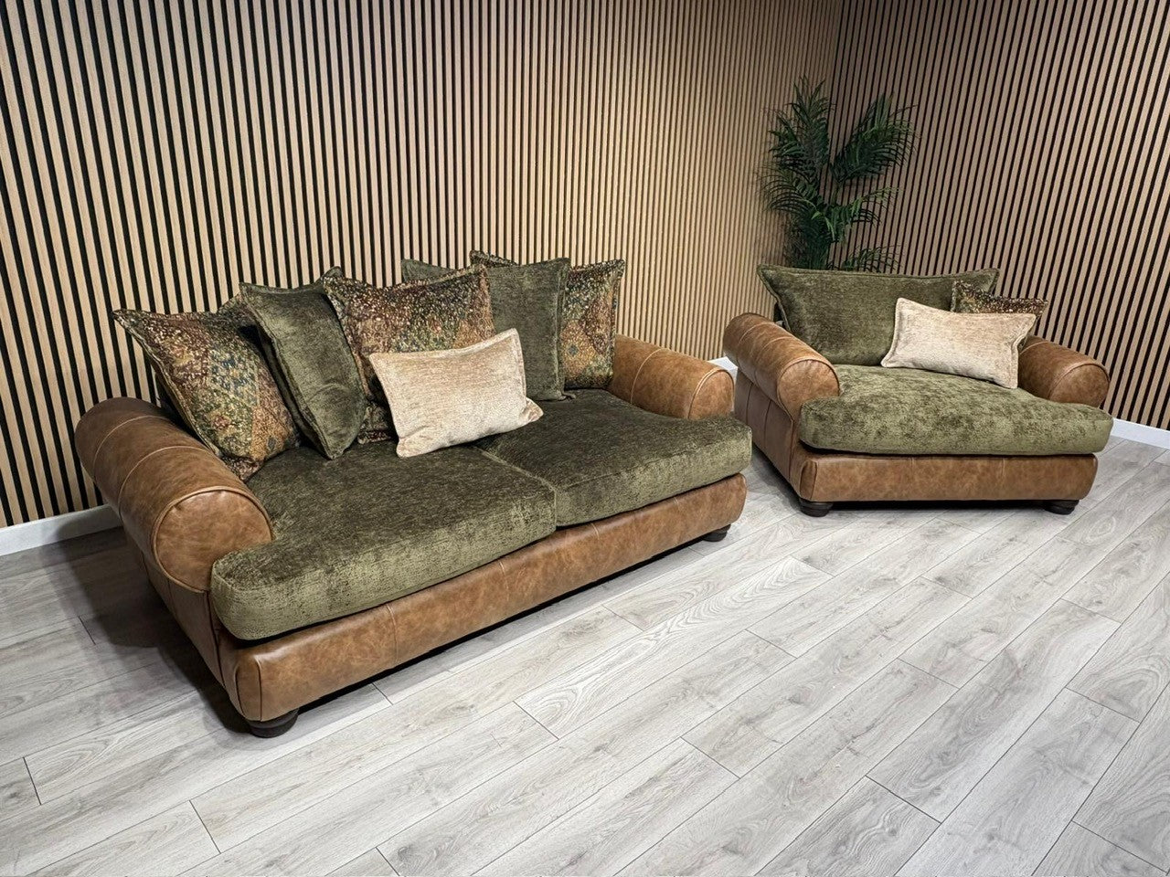 Viscount Fabric 3 Seater Sofa + Love Chair Set - RRP £3898