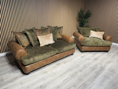 Viscount Fabric 3 Seater Sofa + Love Chair Set - RRP £3898
