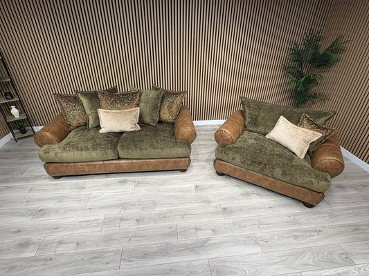 Viscount Fabric 3 Seater Sofa + Love Chair Set - RRP £3898