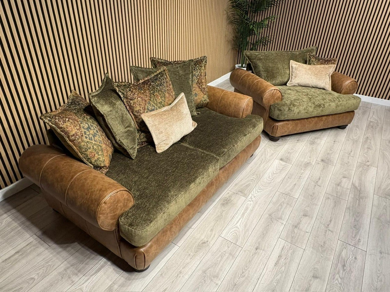 Viscount Fabric 3 Seater Sofa + Love Chair Set - RRP £3898