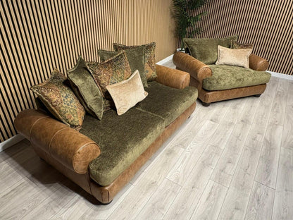 Viscount Fabric 3 Seater Sofa + Love Chair Set - RRP £3898