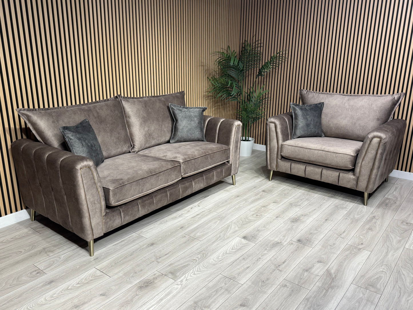 DFS - Cherished Style 3 Seater + Love Chair Sofa Set, Formal Back - RRP £2,399